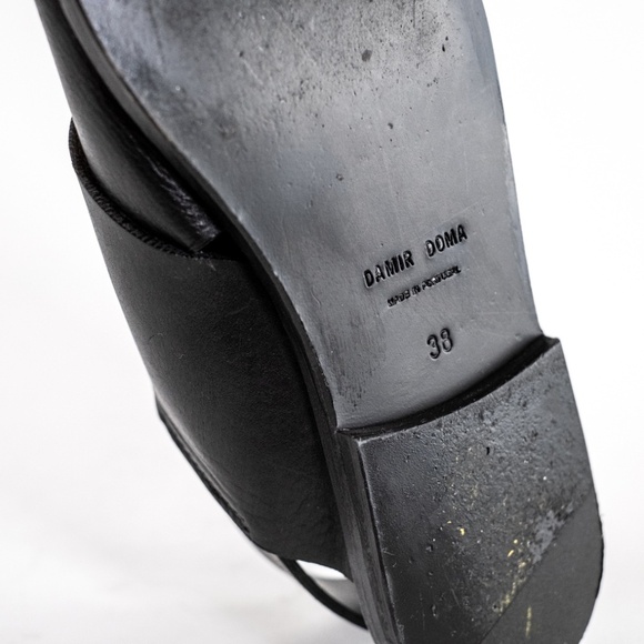 DAMIR DOMA Women's Sandals Black Leather - Size 38 / US8 - Picture 7 of 8